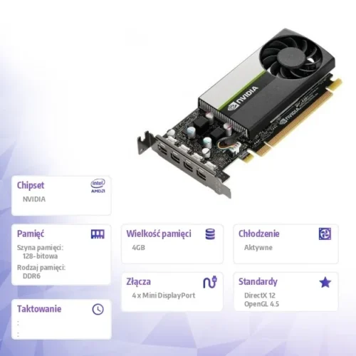 PNY видео карта Quadro T1000 4GB DDR6 VCNT1000-SB BULK