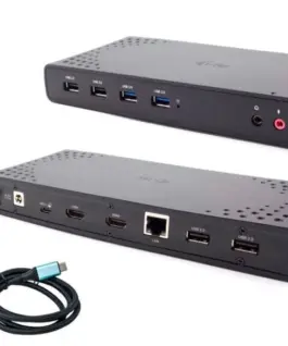 i-tec USB 3.0 / USB-C / Thunderbolt 2x HDMI + Power Delivery 100W docking station