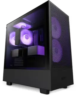 NZXT кутия за компютър H5 Flow RGB with window черен