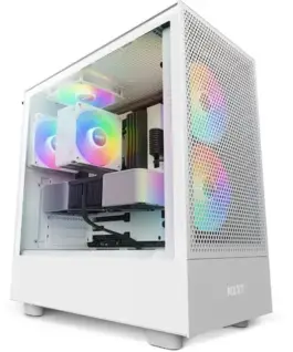 Alternative view of NZXT кутия за компютър H5 Flow RGB with window бял