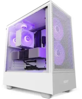 NZXT кутия за компютър H5 Flow RGB with window бял