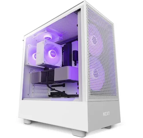 NZXT кутия за компютър H5 Flow RGB with window бял