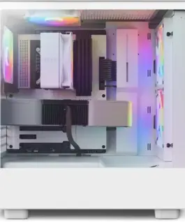 NZXT кутия за компютър H5 Flow RGB with window бял