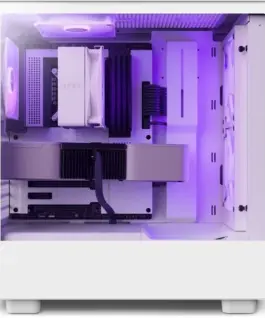 NZXT кутия за компютър H5 Flow RGB with window бял