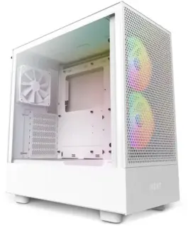 NZXT кутия за компютър H5 Flow RGB with window бял