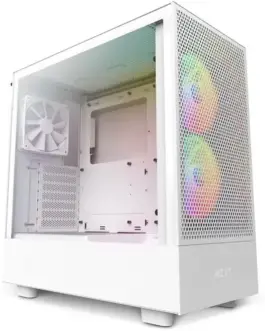 NZXT кутия за компютър H5 Flow RGB with window бял