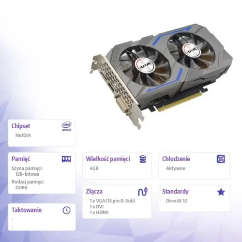 AFOX видео карта GeForce GTX1650 4GB GDDR6 128Bit DVI HDMI ATX Dual