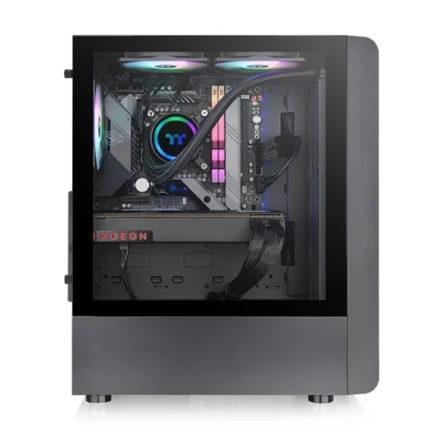 Thermaltake S200 Tempeчервен Glass ARGB черен ARGBx3
