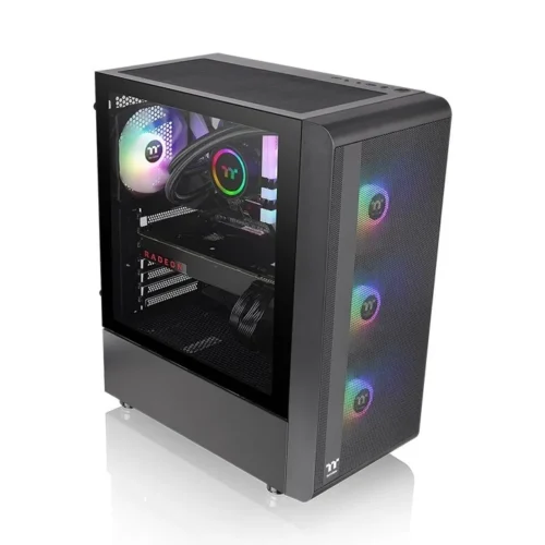 Thermaltake S200 Tempeчервен Glass ARGB черен ARGBx3