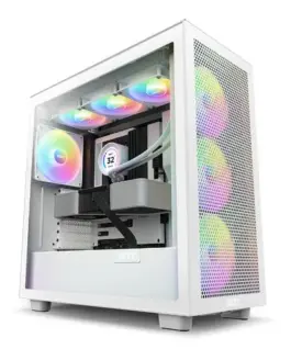 NZXT кутия за компютър H7 Flow RGB with window бял