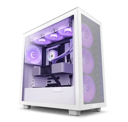NZXT кутия за компютър H7 Flow RGB with window бял