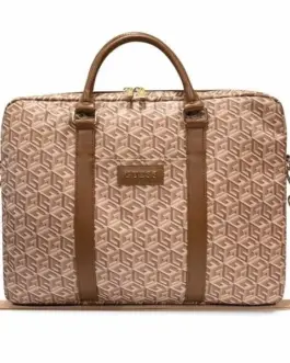GUESS Лаптоп bag 16 inches GCube Stripes GUCB15HGCFSEW brown