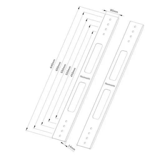 Neomounts AWL-250BL16 800X450-600 VESA extension kit