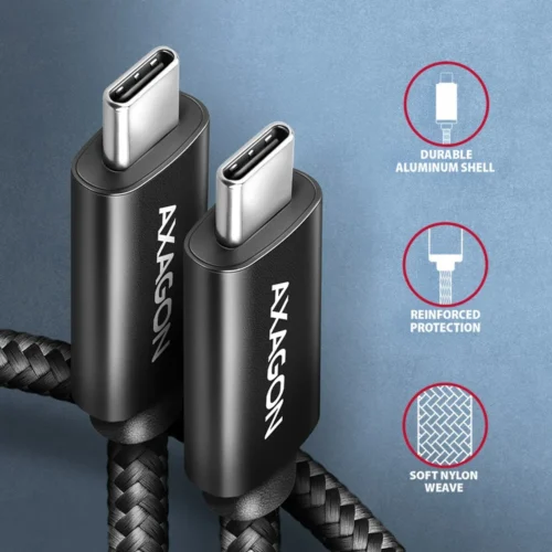 AXAGON BUCM2-CM20AB кабел 240W USB-C USB-C