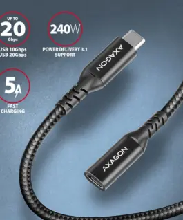 Alternative view of AXAGON BUCM32-CF10AB удължителен кабел Gen2 USB-C USB-C