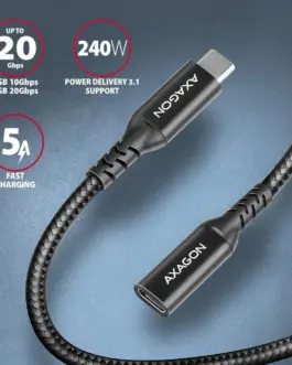 Alternative view of AXAGON BUCM32-CF10AB удължителен кабел Gen2 USB-C USB-C