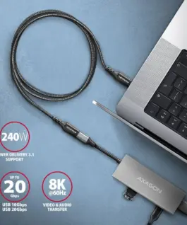 AXAGON BUCM32-CF10AB удължителен кабел Gen2 USB-C USB-C