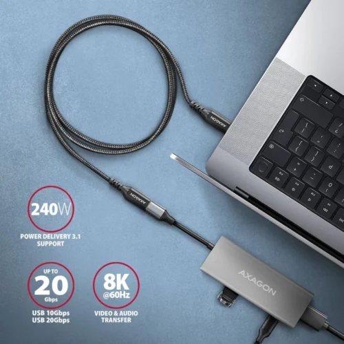 AXAGON BUCM32-CF15AB удължителен кабел Gen2 USB-C USB-C