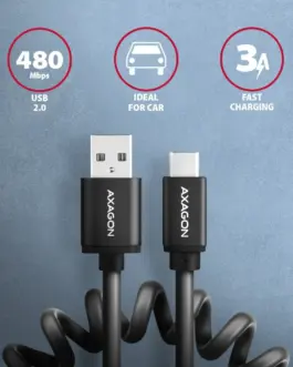 Alternative view of AXAGON BUCM-AM20TB кабел Twist er USB-C USB-A, 1.1