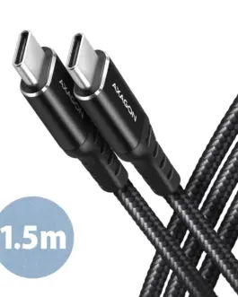 AXAGON BUCM-CM15AB кабел PD 60 W USB-C USB-C 1.5m