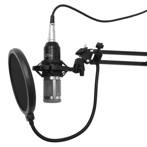 Alternative view of Media-Tech Studio and streaming microphone MT397S silver