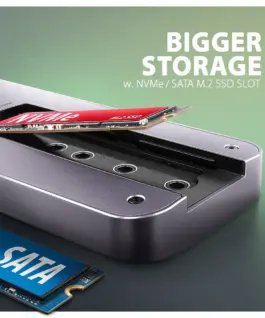 AXAGON HMC-6GM2 USB hub 6in1 10Gbps HDMI M.2 NVME PD