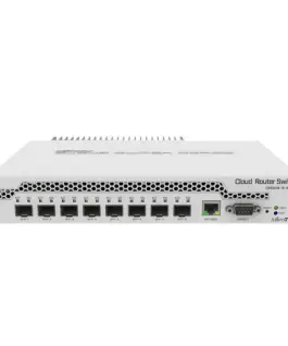 Суич MikroTik CRS309-1G-8S+IN LAN 1 x Gigabit Ethernet ports 8 x SFP+ 10Gbps PoE in