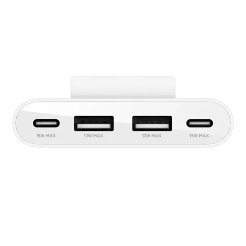 Alternative view of Belkin зарядно 4-ports 2xUSB-C, 2xUSB-A 30W, бял