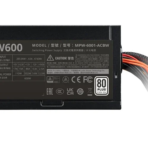 Cooler Master захранващ блок Elite NEX бял 600W 80+