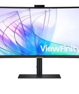 Samsung Monitor 34 inches ViewFinity S65VC VA 3440x1440 UWQHD 21:9 1xHDMI 1xDP 1xUSB-C (90W) 2xUSB 3.0 LAN (RJ45) 5ms HAS Webcam speakers curved
