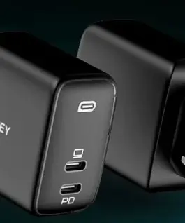 Alternative view of AUKEY AUKEY PA-B4S Omnia GaN мрежово зарядно 2xUSB C Po