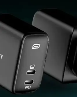 Alternative view of AUKEY AUKEY PA-B4S Omnia GaN мрежово зарядно 2xUSB C Po