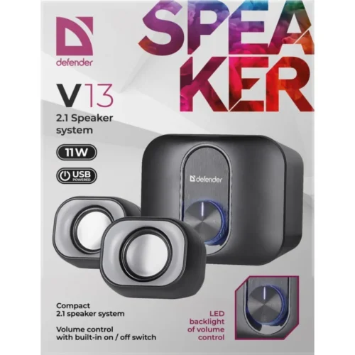 Defender Компютър SPEAKERS V13 2 .1 11W USB