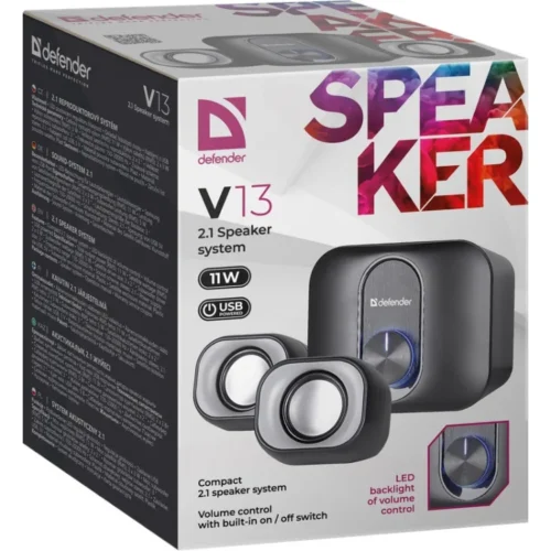Defender Компютър SPEAKERS V13 2 .1 11W USB