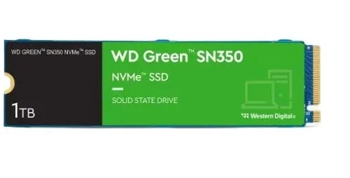 Western Digital зелен SSD 1TB M.2 2280 SN350 NVMe PCIe