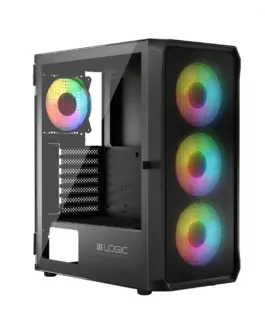 Alternative view of Logic Concept Comuter case PORTOS ARGB MIDI USB 3.0 черен