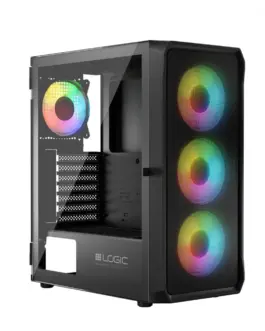 Alternative view of Logic Concept Comuter case PORTOS ARGB MIDI USB 3.0 черен