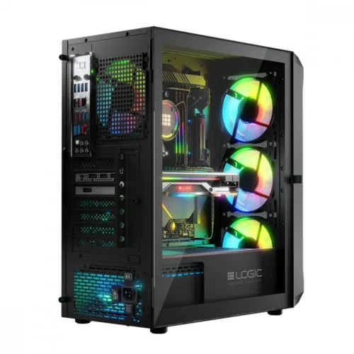 Logic Concept Comuter case PORTOS ARGB MIDI USB 3.0 черен