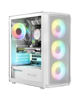 Logic Concept Компютър cases PORTOS ARGB MIDI бял