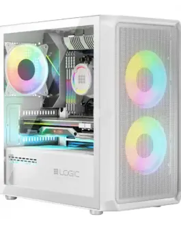 Logic Concept Компютър case PORTOS ARGB Mini бял