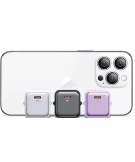 Alternative view of USAMS зарядно 1xUSB-C PD 3.0 20W Fast Charging черен