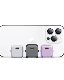 Alternative view of USAMS зарядно 1xUSB-C PD 3.0 20W Fast Charging черен