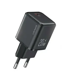 USAMS зарядно 1xUSB-C PD 3.0 20W Fast Charging черен