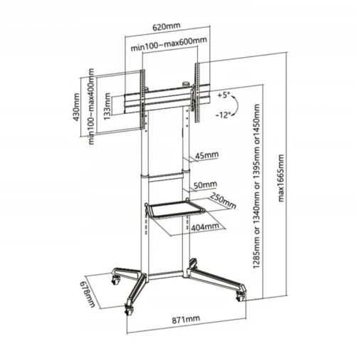 Digitus TV presentation cart DA-90447