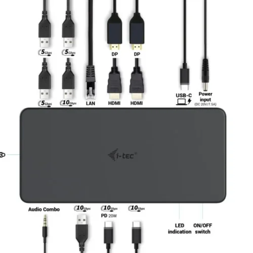 i-tec i-tec USB-C/3.0/T3 Dual 4K DDS Gen.2 + PD 100W
