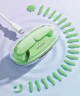 AWEI синtooth слушалки 5.3 T85 ENC TWS син