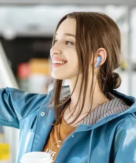 AWEI синtooth слушалки 5.3 T85 ENC TWS син