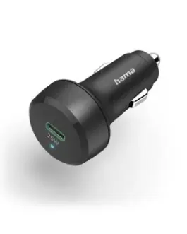 Hama зарядно за кола QC PD USB-C 25W черен