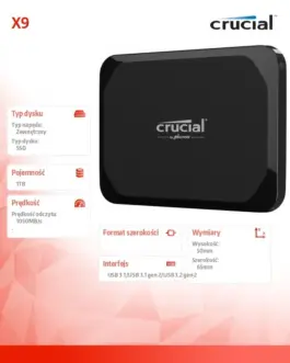 Alternative view of Crucial SSD drive X9 1TB USB-C 3.2 Gen2