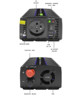 Qoltec Voltage конвертор 300W
